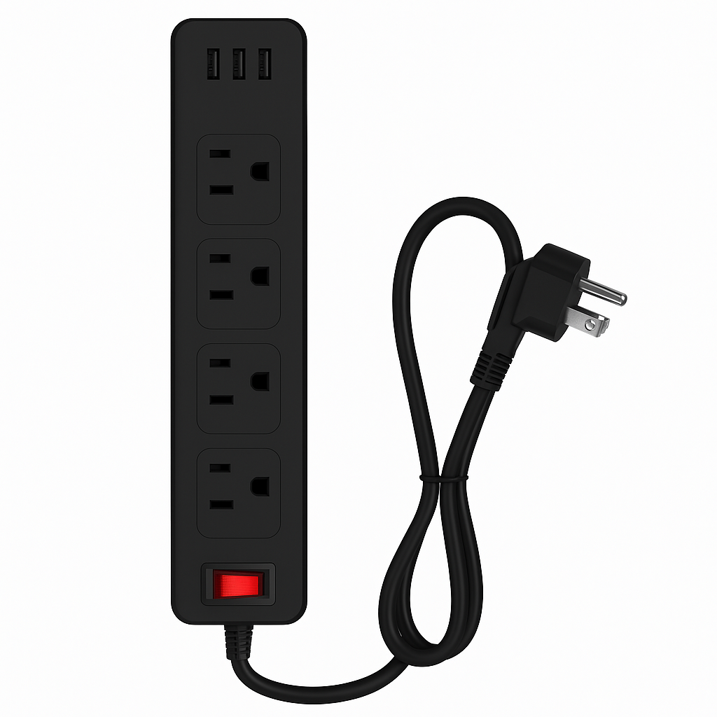 4-Outlet Power Strip with 1 USB-C & 2 USB-A Ports, 5.9 ft Cord, Overload Protection (2360000301) - Image 2