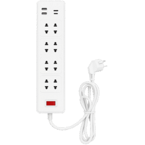 8-Outlet Power Strip with 2 USB-C & 2 USB-A Ports, 5.9 ft Cord, Overload Protection (2360000401)