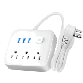 3-Outlet Power Strip with 3 USB-A Ports, On/Off Switch (2360000601)