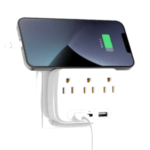 3-Outlet Wall Plug Adapter with 2 USB-A & 1 USB-C Ports (23600701)